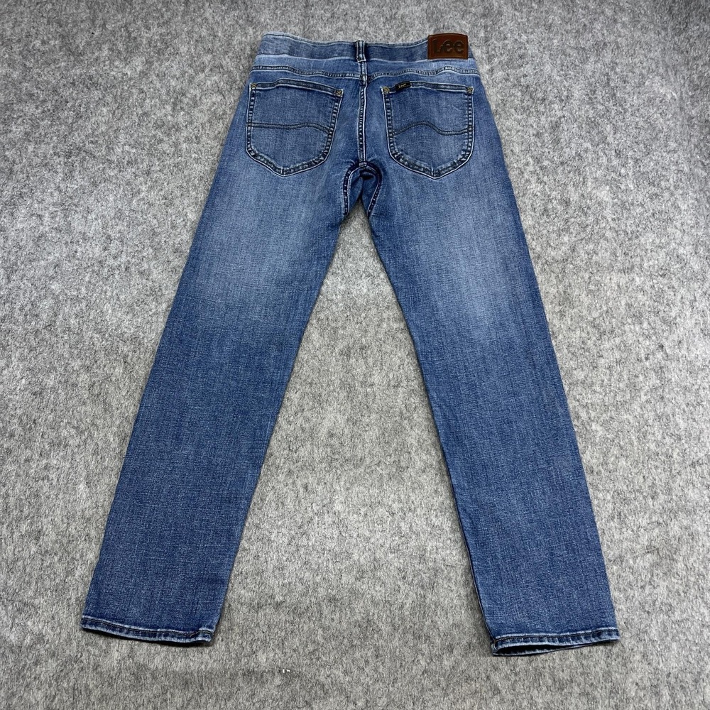 Lee Jeans Mens 30x30 Blue Slim Tapered Stretch Denim Pants Extreme Motion MVP
